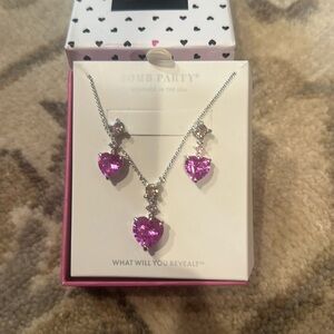 NWT Bomb Party Lovestruck by Cupid Necklace and Earring Set